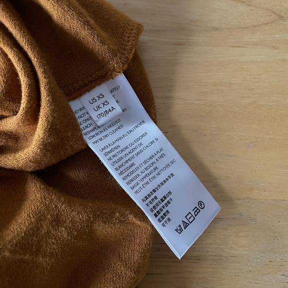 Free People One Sleeve Off Shoulder Mustard Sweater - Picture 7 of 7